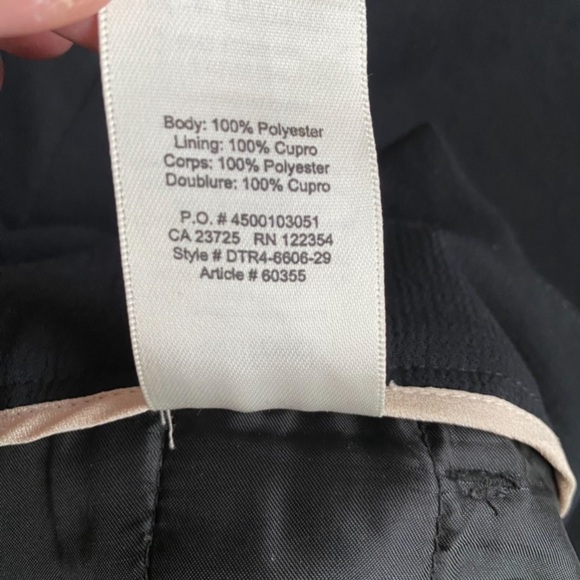 Wilfred Aritzia Tie Front Pants black trouser pants no belt size 8 - Picture 11 of 12